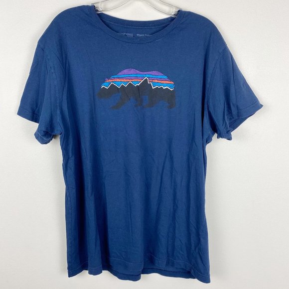 Patagonia Other - Patagonia Blue Short Sleeve Bear Logo Tshirt L